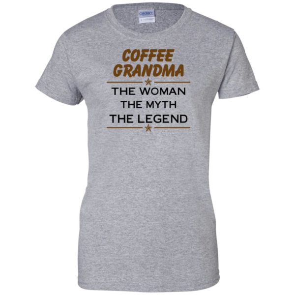 image 818 600x600px Coffee Grandma The Woman The Myth The Legend Shirt