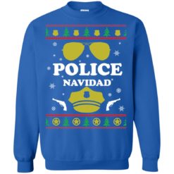 image 100 247x247px Police Navidad Christmas Sweater, Long Sleeve