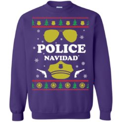 image 101 247x247px Police Navidad Christmas Sweater, Long Sleeve