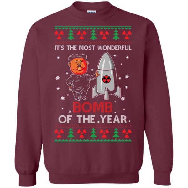 image 1134 600x600px Kim Jong Un: It's The Most Wonderful Bomb Of The Year Christmas Sweater