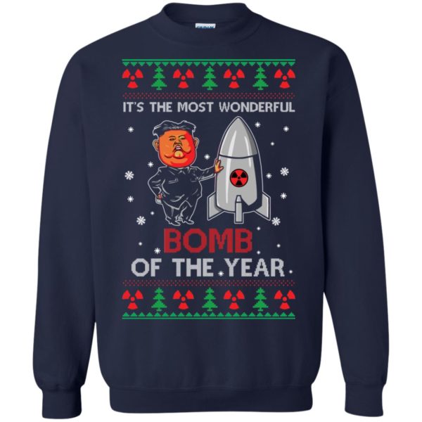 image 1135 600x600px Kim Jong Un: It's The Most Wonderful Bomb Of The Year Christmas Sweater