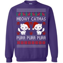 image 1171 247x247px Meowy Catmas Purr Purr Christmas Sweater, Cat Lover Sweatshirt