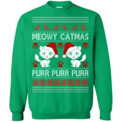 image 1172 247x247px Meowy Catmas Purr Purr Christmas Sweater, Cat Lover Sweatshirt