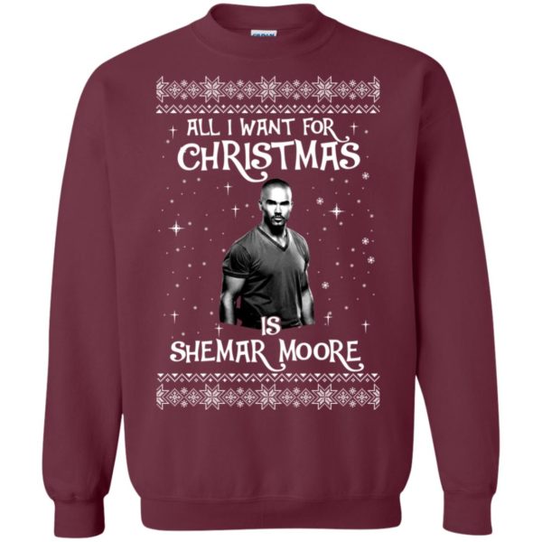 image 1182 600x600px All I Want For Christmas Is Shemar Moore Christmas Sweatshirt