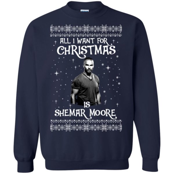 image 1183 600x600px All I Want For Christmas Is Shemar Moore Christmas Sweatshirt