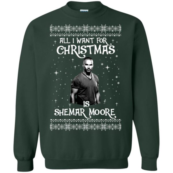 image 1184 600x600px All I Want For Christmas Is Shemar Moore Christmas Sweatshirt