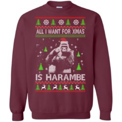 image 1198 247x247px All I Want For Christmas Is Harambe Christmas Sweater