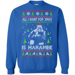 image 1201 247x247px All I Want For Christmas Is Harambe Christmas Sweater
