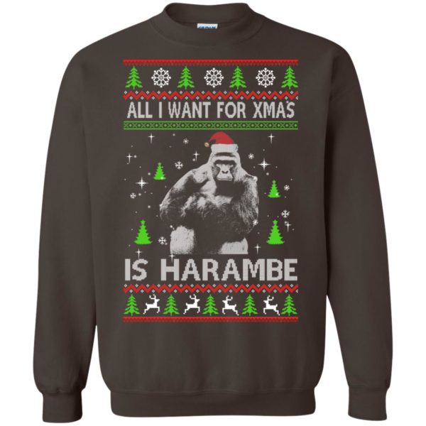 image 1202 600x600px All I Want For Christmas Is Harambe Christmas Sweater