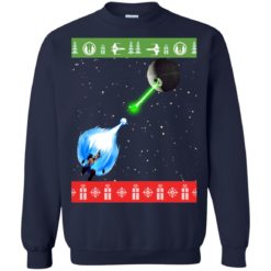 image 235 247x247px Dragon Ball Songoku vs Death Star Mashup Christmas Sweater