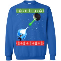 image 237 247x247px Dragon Ball Songoku vs Death Star Mashup Christmas Sweater