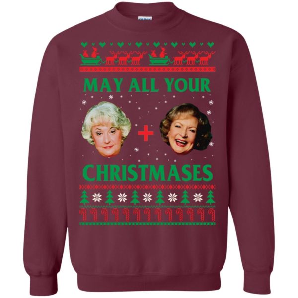 image 419 600x600px The Golden Girls: Dorothy and Rose May All Your Christmases Sweater