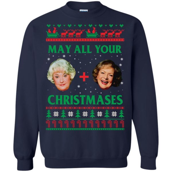 image 420 600x600px The Golden Girls: Dorothy and Rose May All Your Christmases Sweater