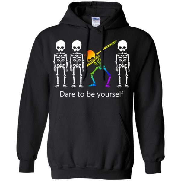 image 517 600x600px Dabbing Skeleton Dare to be yourself T Shirts