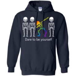 image 518 247x247px Dabbing Skeleton Dare to be yourself T Shirts