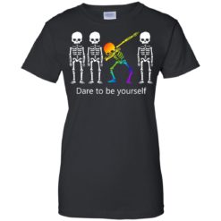 image 519 247x247px Dabbing Skeleton Dare to be yourself T Shirts