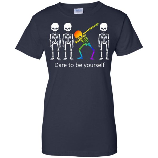 image 520 600x600px Dabbing Skeleton Dare to be yourself T Shirts