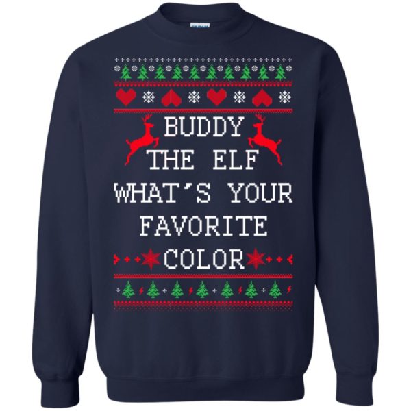 image 583 600x600px Buddy The Elf What's Your Favorite Color Christmas Sweater