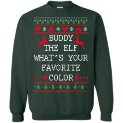 image 584 247x247px Buddy The Elf What's Your Favorite Color Christmas Sweater
