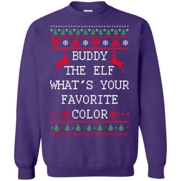 image 586 600x600px Buddy The Elf What's Your Favorite Color Christmas Sweater