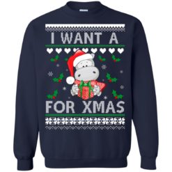 image 607 247x247px I want a Hippopotamus for Christmas Sweater