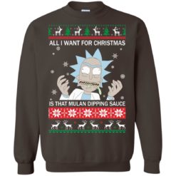 image 686 247x247px Rick and Morty Sweater All I Want For Christmas Is That Mulan Dipping Sauce Shirt