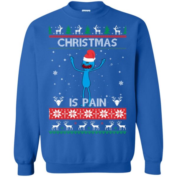 image 701 600x600px Mr Meeseeks Christmas Is Pain Rick and Morty Christmas Sweater