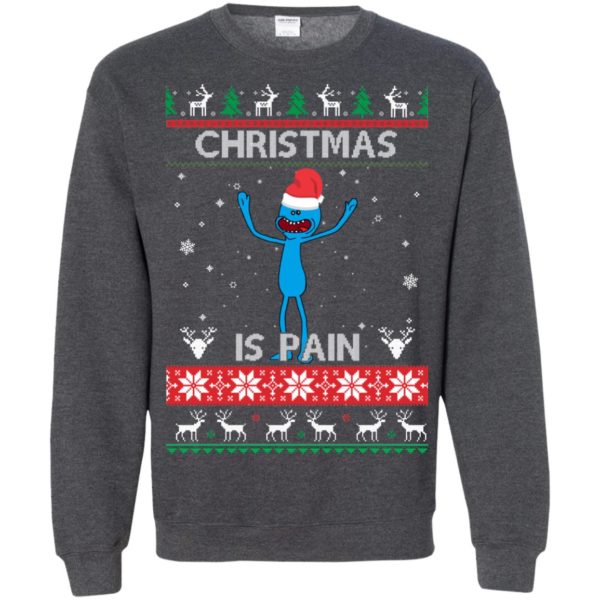 image 704 600x600px Mr Meeseeks Christmas Is Pain Rick and Morty Christmas Sweater