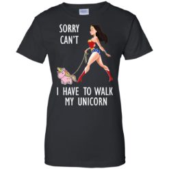 image 74 247x247px Wonder Woman: Sorry Can't I Have Walk My Unicorn T Shirts, Hoodies, Tank