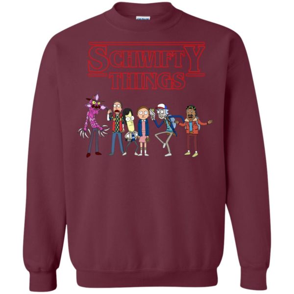 image 858 600x600px Schwifty Things Stranger Things ft Rick and Morty Sweater