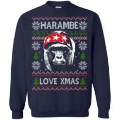 image 867 247x247px Harambe Love Xmas Christmas Sweater