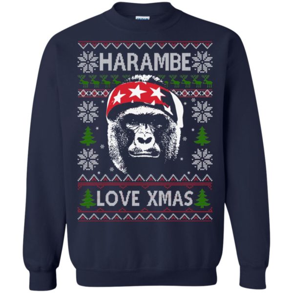 image 867 600x600px Harambe Love Xmas Christmas Sweater