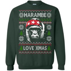 image 868 247x247px Harambe Love Xmas Christmas Sweater