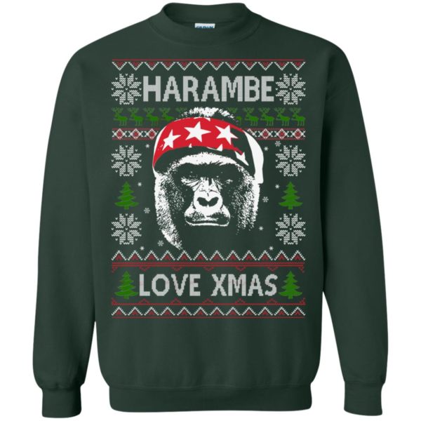 image 868 600x600px Harambe Love Xmas Christmas Sweater