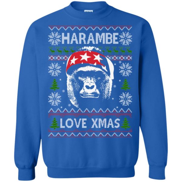 image 869 600x600px Harambe Love Xmas Christmas Sweater
