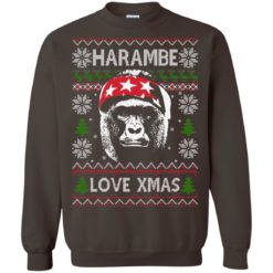image 870 247x247px Harambe Love Xmas Christmas Sweater