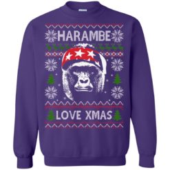 image 871 247x247px Harambe Love Xmas Christmas Sweater
