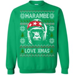image 872 247x247px Harambe Love Xmas Christmas Sweater