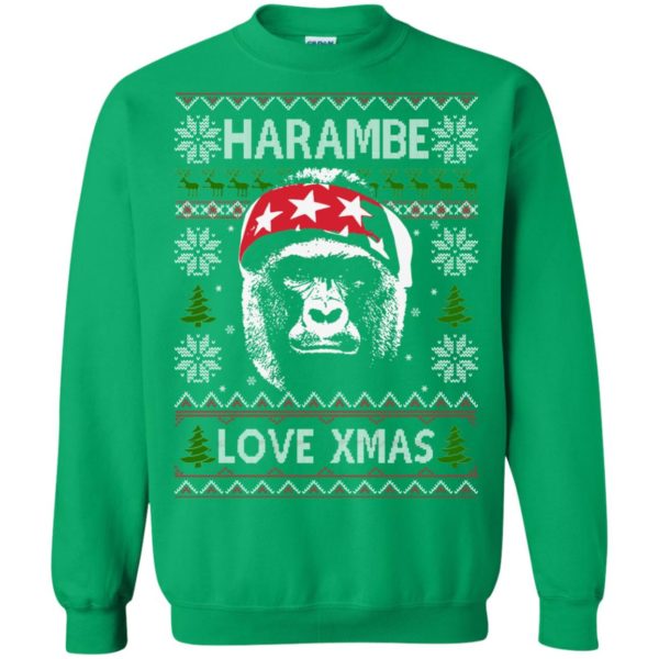 image 872 600x600px Harambe Love Xmas Christmas Sweater