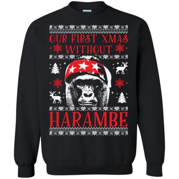 image 873 600x600px Our First Xmas Without Harambe Christmas Sweater