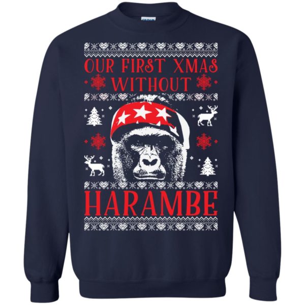 image 875 600x600px Our First Xmas Without Harambe Christmas Sweater