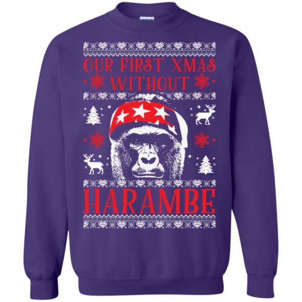 image 879 600x600px Our First Xmas Without Harambe Christmas Sweater