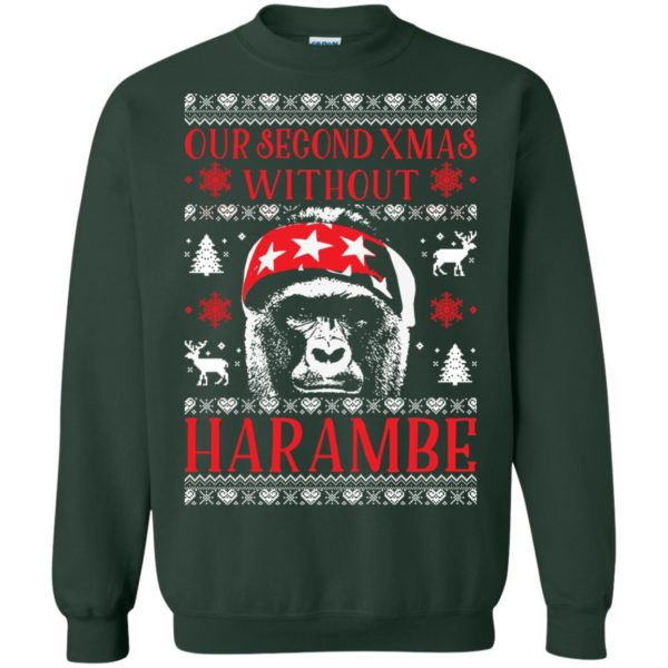 image 884 600x600px Our Second Xmas Without Harambe Christmas Sweater