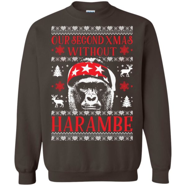 image 886 600x600px Our Second Xmas Without Harambe Christmas Sweater