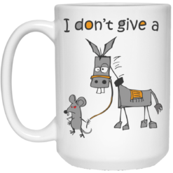 image 9 247x247px I don’t give a mouse walking a donkey coffee mug