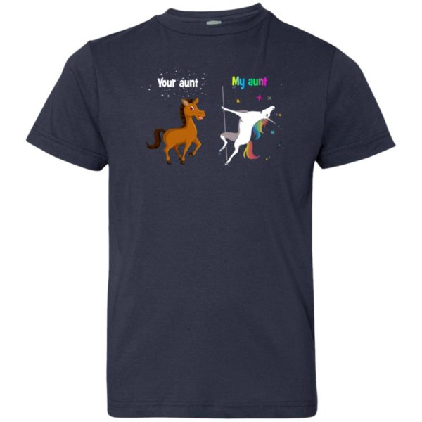 image 953 600x600px My aunt unicorn vs your aunt horse youth t shirt