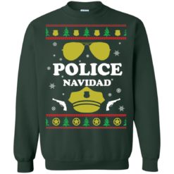 image 99 247x247px Police Navidad Christmas Sweater, Long Sleeve