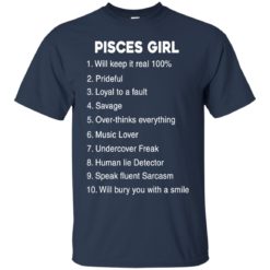 image 120 247x247px Pisces Girl Keep It reall 100, Prideful, Loyal to a fault T Shirts