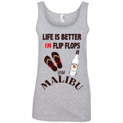 image 214 247x247px Life Is Better In Flip Flops With Malibu Rum T Shirts, Hoodies, Tank Top