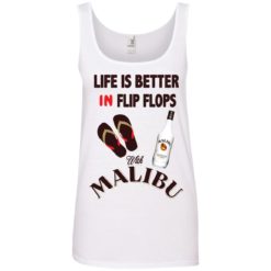 image 215 247x247px Life Is Better In Flip Flops With Malibu Rum T Shirts, Hoodies, Tank Top